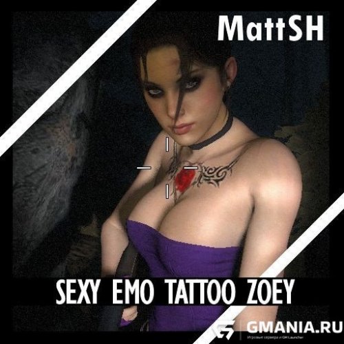 Подробнее о "Скин Зои (Zoey) Sexy Emo Tattoo для Left 4 Dead 2"